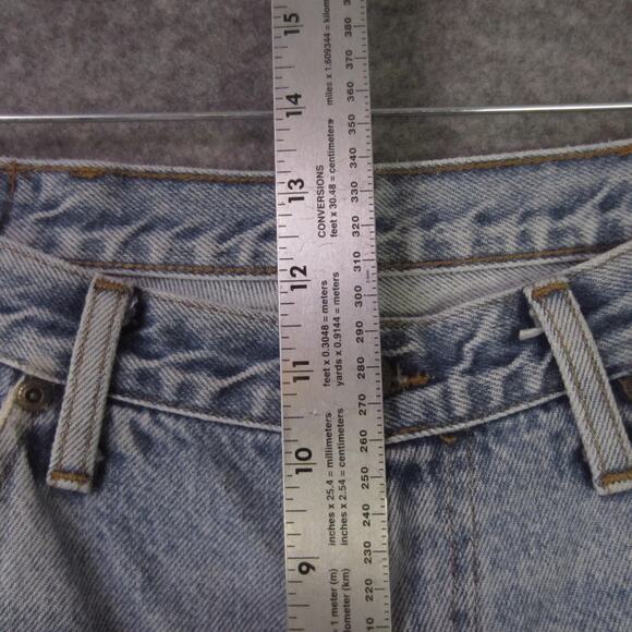 Diamond Gusset Jeans Mens 38x29 Light Wash High Rise Tapered Gusseted Denim - Picture 4 of 8